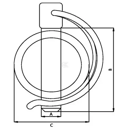 Låssprint 6x32 mm - Ringsprintar, vantskruvar - SLP632GP - 2
