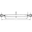 Työntövarsi Kat.2-2 530-750mm - Nostolaiteosat - TL4503022GP - 2