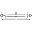 Toppstång Kat. 2-2 660-920mm M40x30 - Delar för Lyftanordningar - TL5004022GP - 2