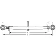 Työntövarsi, Kat. 2-2 450-725mm 1 1/8" - Nostolaiteosat - TL125330GP - 2