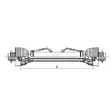 Nivelakseli Gopart, 50, 860 mm - Vapaakytkin Nivelakselit - PTO50Y21T860ORCGP - 5