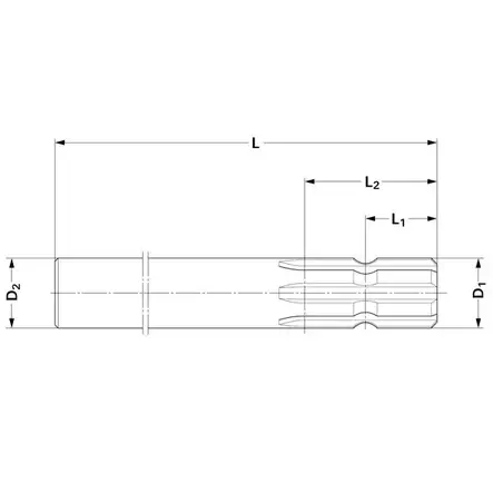 Ura-Akseli 1.3/8"-6 200mm - Nivelakselien Varaosat - 6735201KR - 2