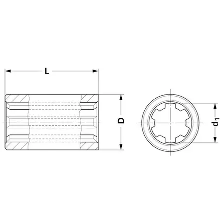 Ura-Holkki 1 3/8"-6 100mm - Nivelakselien Varaosat - 6740101KR - 2