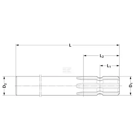 Ura-akseli, 1.3/8"-6, 400 mm - Nivelakselien Varaosat - 6735401KR - 2