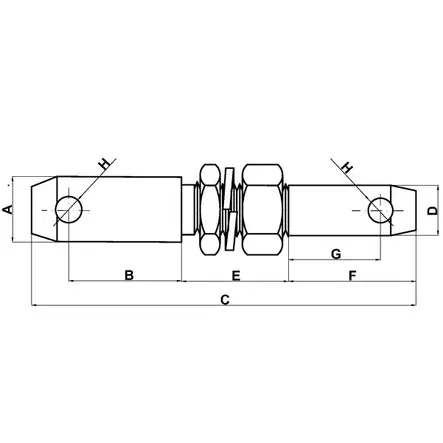 Vetovarren Kaksoistappi 28x58mm/22x55mm - Vetolaitteen Osat - Z428128KR - 2