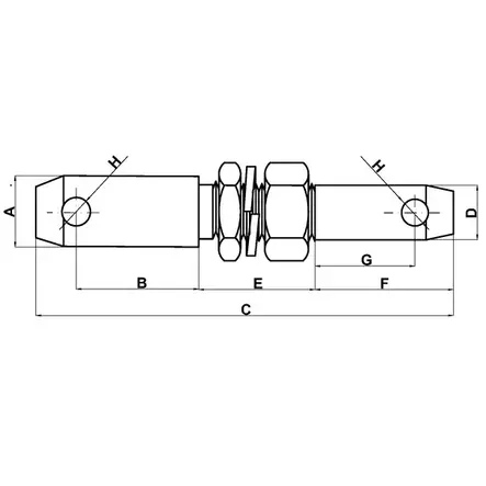 Vetovarren Kaksoistappi 28x61mm/22x69mm - Vetolaitteen Osat - Z422285KR - 2
