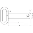 Hinaustappi HD 25x157mm - Traktordelar Länktillbehör - Z525157HKR - 2