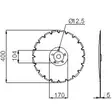 Tallrik Tandad Rak 410x5mm - Delar till Såmaskiner - 451371KR - 2
