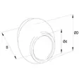 Työntövarren Pallo HD Kat. 4 (45x78mm) - Vetolaitteen Osat - TL978450KR - 2