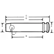 Työntövarren Tappi 32x125mm - Vetolaitteen Osat - Z332125KR - 2