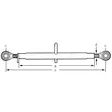 Toppstång HD Kat. 2-2 610-830mm M36x30 - Delar för Lyftanordningar - TL4503622KR - 2
