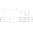 Ura-Akseli 1.3/8"-6 200mm - Nivelakselien Varaosat - 6735201KR - 2