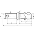 Vetovarren Tappi 28 x 60 mm - Vetolaitteen Osat - Z428127KR - 2
