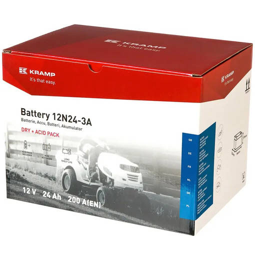 Batteri Kramp 12V 24Ah 200A Startbatteri - Bilbatterier och Fordonsbatterier - 12N243AKR - 1