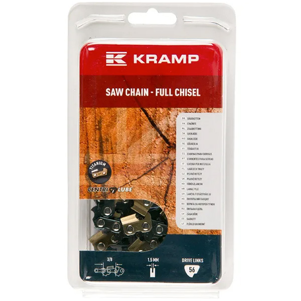 Teräketju Kramp Full Chisel 3/8" 15mm - Sågkedjor, oljor och flänsar - 3815C56KR - 1