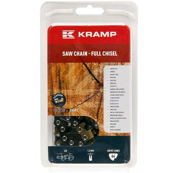 Sågkedja Kramp Full Chisel 3/8" 15mm - Sågkedjor, oljor och flänsar - 3815C64KR - 1